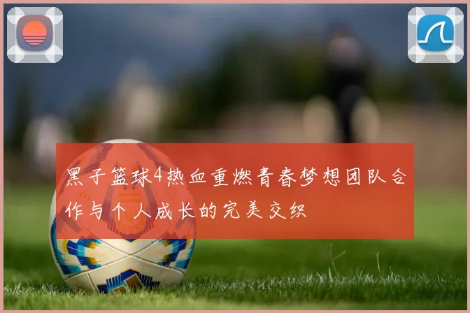 黑子篮球4热血重燃青春梦想团队合作与个人成长的完美交织